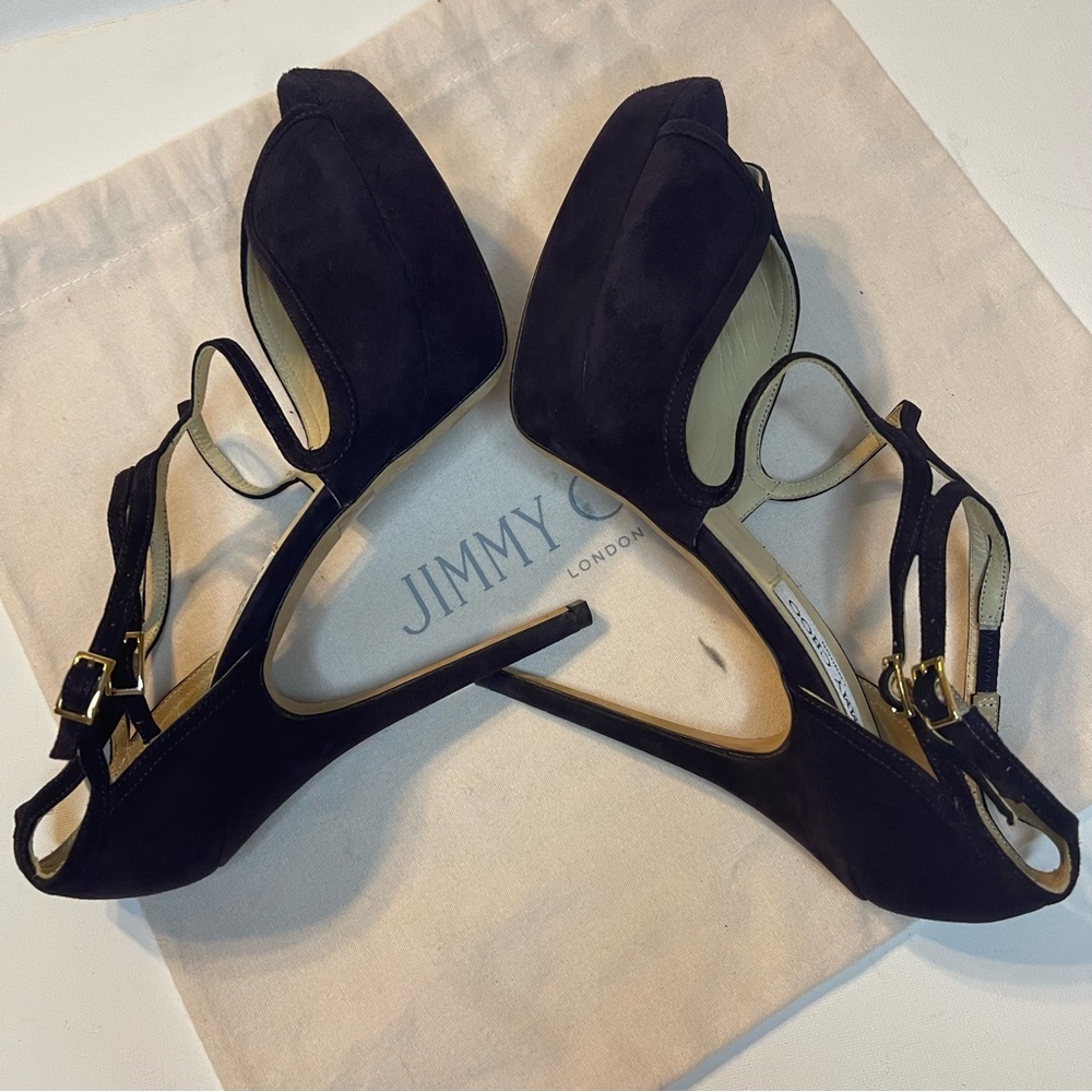 Jimmy Choo Purple Suede Fairview Heel‎ - Picture 13 of 16